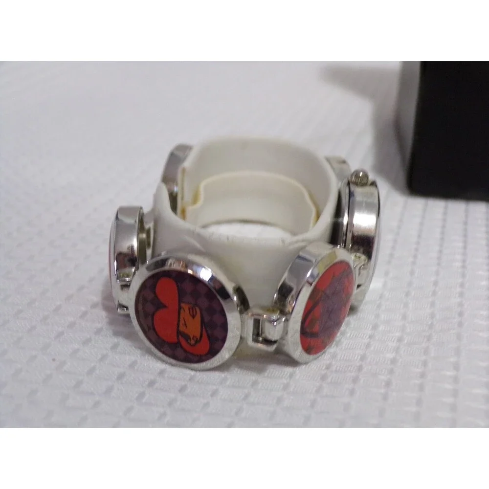 Gramercy Silver Stone Bracelet Women's Wrist Watch w/Adjustable Band Orig Box